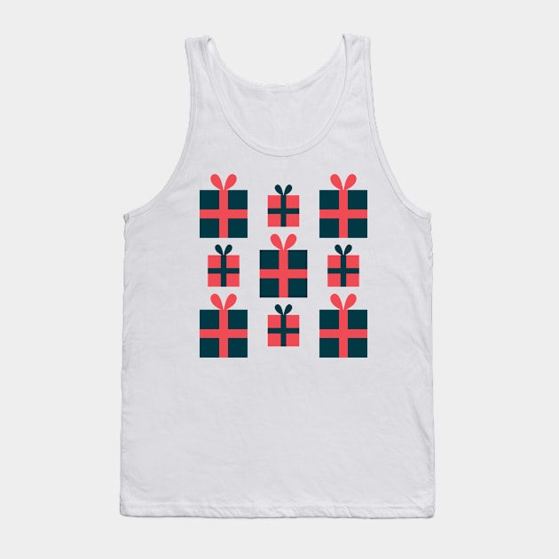 Christmas Presents (Arctic) Tank Top by Cascade Patterns